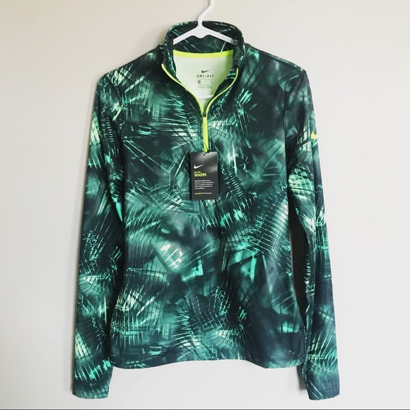 Nike Tops - NWT Green Nike Pro Dri-Fit Long Sleeve Top